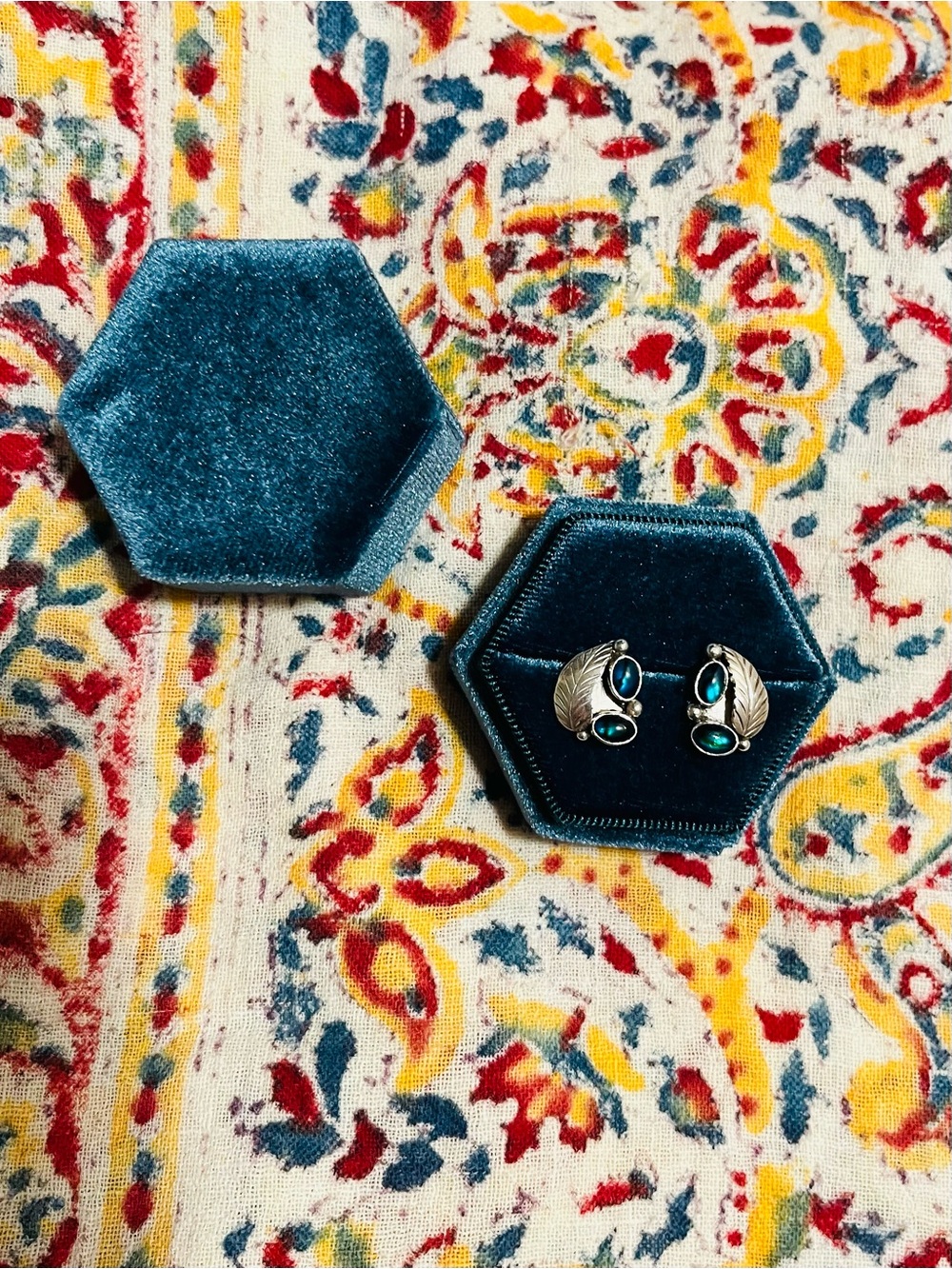 Navajo sterling silver studs